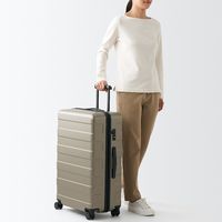 無印良品 バーを自由に調節できる ハードキャリーケース ７５Ｌ ベージュ タテ７１．５×ヨコ４６×マチ２６ｃｍ 良品計画