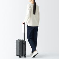 無印良品 バーを自由に調節できる ハードキャリーケース ２０Ｌ グレー タテ４７×ヨコ３２×マチ２０．５ｃｍ 良品計画