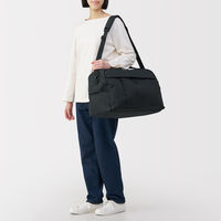 無印良品 撥水 ボストンバッグ 黒 タテ３２×ヨコ５０×マチ２３ｃｍ 良品計画