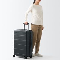 無印良品 バーを自由に調節できる ハードキャリーケース ７５Ｌ 黒 タテ７１．５×ヨコ４６×マチ２６ｃｍ 良品計画