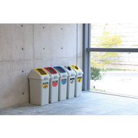 山崎産業 リサイクルトラッシュECOー70  本体＋フタセット（不燃用）ブルー　ゴミ箱