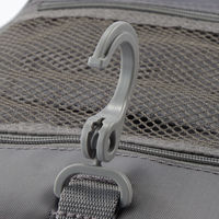 無印良品 ポリエステル 吊るして使える洗面用具ケース ミディアムグレー 約１６×１９×６ｃｍ 良品計画