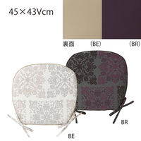 川島織物セルコン ジオメドリ シートクッション 幅450×奥行430×高さ50mm ブラウン LN1364_98BR 1枚（直送品）