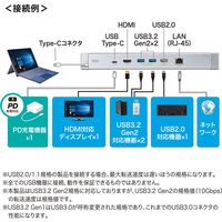 サンワサプライ Surface用ドッキングステーション USB-3HSS6S 1個（直送品）
