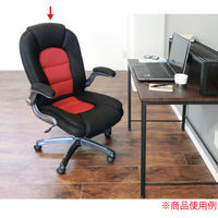 【軒先渡し】ヤマソロ レヴェリー　オフィスチェアー　BK/RD 42-517 1脚（直送品）