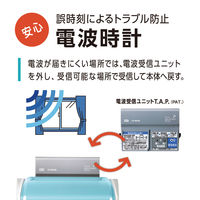 マックス 抗菌加工 タイムレコーダー 電波時計 下取りキット付 ER-110SUW/AB（SK） 1台
