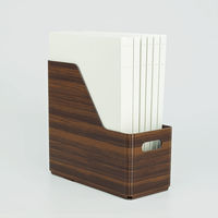 キングジム スタッキングユニットボックスSロング キーニ 木目調 ブラウン KW1012Lフラ 3個