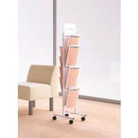 テラモト 両面パンフレットスタンド(1列6段) ホワイト OT9801560 1台