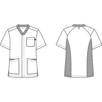 明石スクールユニフォームカンパニー ユニセックスVネックスクラブ ミストグリーン杢 5L UQM1556 1枚（直送品）