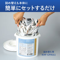 ウェットティッシュ アルコール 雑巾のように使える 超大判ウェットシート ウィルス除去 バケツタイプ 大容量 1セット（1個（100枚入）×6）コクヨ