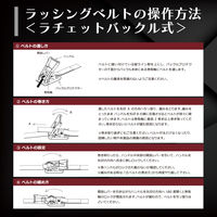 フリーク FREAK ラッシングベルト青 S字フック0.4ton 幅25mm×長さ0.5+2m 75374 1セット(1本×10)