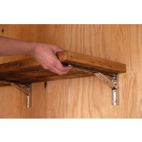 和合商事 ワンタッチ折りたたみ棚受 ステンレスタッチポン 30cm STP-300 1セット(2本入)