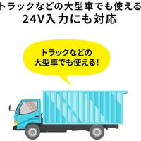 サンワサプライ USBチャージャー付2連ソケット(2ポート・4.8A) CAR-CHR78CUN 1個（直送品）