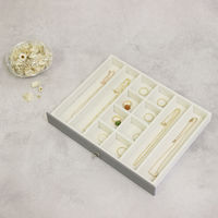 MOJYU ジュエリーボックス ゲージ 3段 ストームグレー JWB-008 1台（直送品）