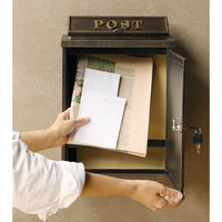 MOJYU ミュージカルノート 鋳物壁掛けポスト ブロンズ 1台（直送品）