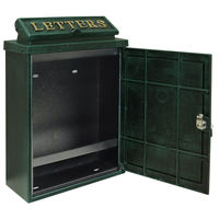 MOJYU クローバー 鋳物壁掛けポスト グリーン 1台（直送品）