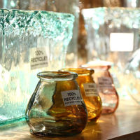 SOW 花瓶 VALENCIA リサイクルガラス ミニフラワーベース CERO ブラウン 492765 1個（直送品）