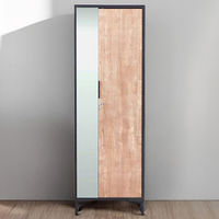 【軒先渡し】東馬 タナス ロッカー 1人用 ミラー付き 幅600×奥行400×高さ1810mm 1台（直送品）