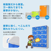 Netforce ウェック プラスチックロッカー 6人用 2列3段 オープン Sサイズ グレー 1台（直送品）