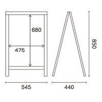 友屋 A型ボード ハイグレードA型ブラックボード チーク色 SBSW (TE-85)両面 61493-01 1袋(1個)（直送品）