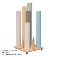 友屋 イベント用品 メディアストックスタンド(2インチ)9本キャスター 63004-01 1ケース(1個)（直送品）