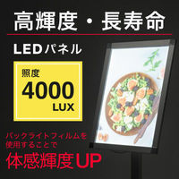 友屋 売場備品 イージーライトパネルスタンドver2 シルバー 64012-01 1ケース(1個)（直送品）