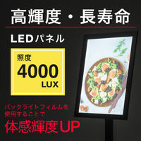 友屋 売場備品 イージーライトパネルスタンドver2 ブラック 64012-02 1ケース(1個)（直送品）