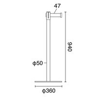 友屋 売場備品 ベルトパーティションSUS-2(H94cm)青 51353BLU 1ケース(6個)（直送品）