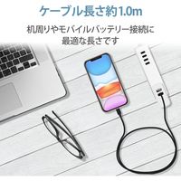 エレコム Lightningケーブル/スタンダード/1.0m/ブラック MPA-UAL10BK 1個