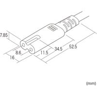 サンワサプライ メガネ型コネクタ対応電源コード KB-DM2S12A-2 1個