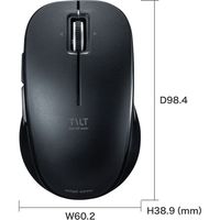 ワイヤレスマウス　無線　Bluetooth　静音　5ボタン　小型サイズ　ブルーLED　MA-BTBL190BK　サンワサプライ　1個