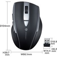 サンワサプライ 静音ワイヤレスブルーLEDマウス(5ボタン) MA-WBL166BK 1個