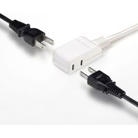 サンワサプライ マイクロタップ 2個口 1m ホワイト TAP-M61W 1個