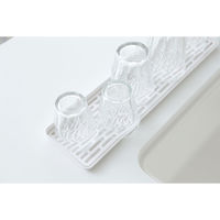 tower（タワー） スリム グラス＆マグスタンド ホワイト 1個 山崎実業 水切りかご