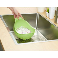 トリの水切りボウル Mサイズ グリーン 1個 MARNA マーナ