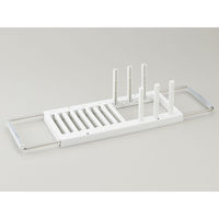 キッチン水切りラック 伸縮タイプ ホワイト 1個 伸晃