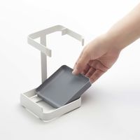 お玉＆鍋蓋スタンド プレート ホワイト 1個 山崎実業