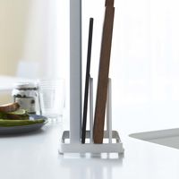 包丁＆まな板スタンド プレート ホワイト 1個 山崎実業 キッチン収納