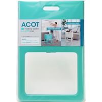 洗濯カゴ 折りたたみ＆脚付き ランドリー バスケットACOT（アコット）ホワイト I-541 1個 伊勢藤