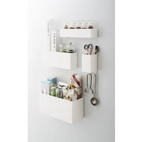 tower（タワー） マグネットストレージバスケット ホワイト 1個 山崎実業 キッチン収納