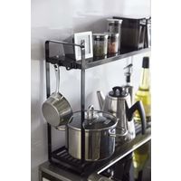 tower（タワー） コンロ横ラック2段 ブラック 1個 山崎実業 キッチン収納