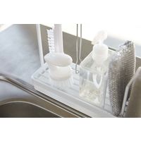 tower（タワー） スポンジ&クリーニングツールスタンド ホワイト 1個 山崎実業 キッチン収納