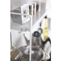 tower（タワー） コンロ横ラック2段 ホワイト 1個 山崎実業 キッチン収納