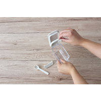 調味料ポット 小さじスプーン付 キッチン用品 ブラック 1個 マーナ