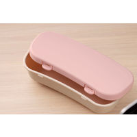 楽ランチボックス 1段 お弁当箱 抗菌 清潔 シンプル アイボリー 1個 マーナ