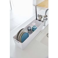 tower（タワー） スリム水切りバスケット ロング ホワイト 1個 山崎実業