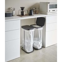 ルーチェ 横開き分別ゴミ袋ホルダー ブラック 1個 山崎実業