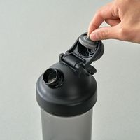 LIV PLUS シェイカーボトル　プロテイン ジム 830ml ラウンド ブラック ABF942BLK 1個