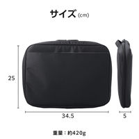 パソコンケース 14インチ ハンドル付 衝撃吸収 ダブルファスナー ブラック ZSB-IBPRLU14BK エレコム 1個（直送品）