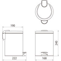 山崎産業 サニタリーボックス ゴミ箱 STーM3D DPー34CーSB 1個